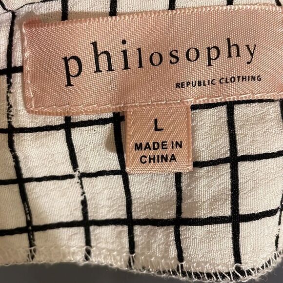 PHILOSOPHY |  blouse large shirt black and white - Picture 4 of 4